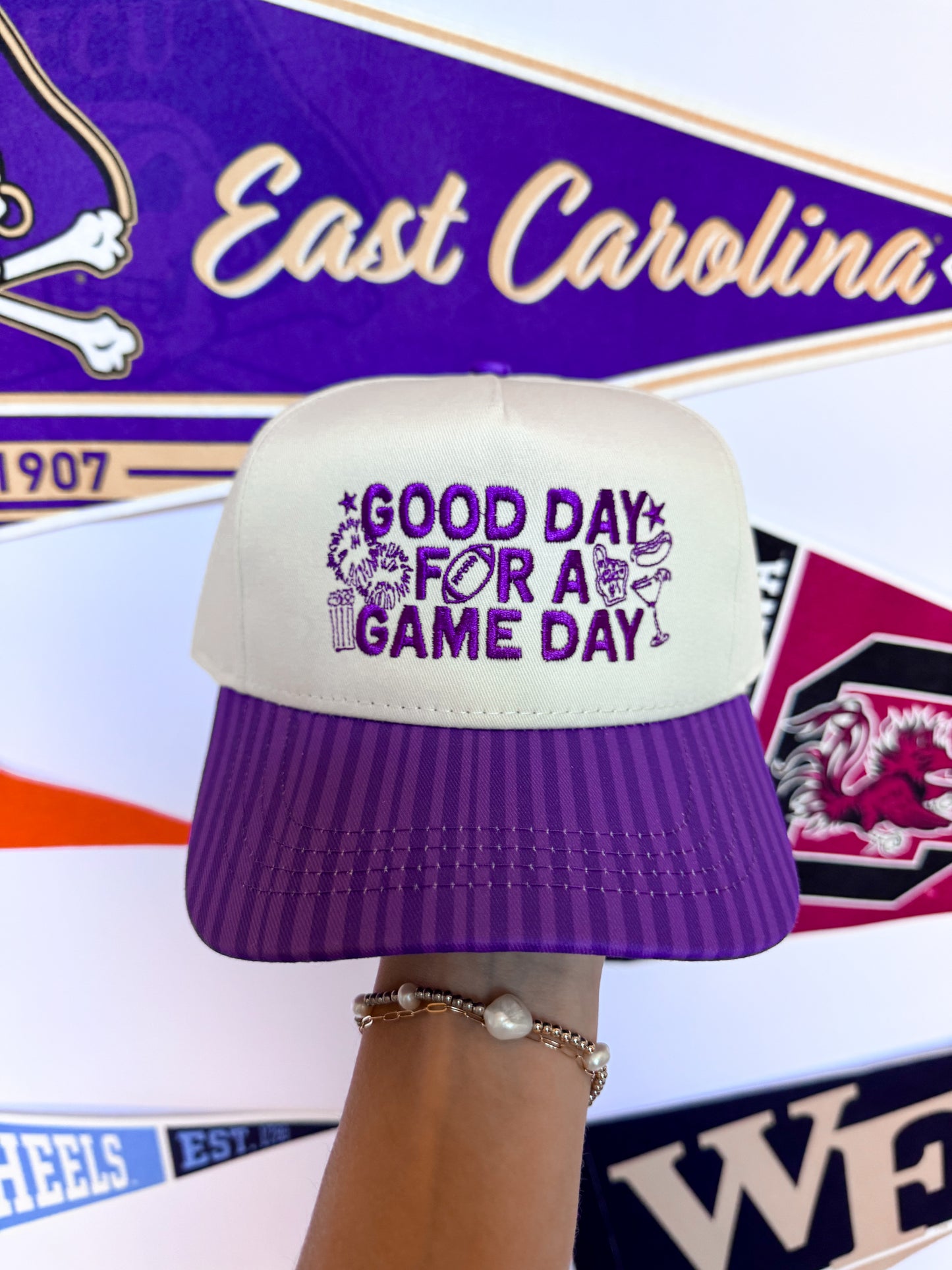 Good Day For Gameday Trucker Hat - Purple