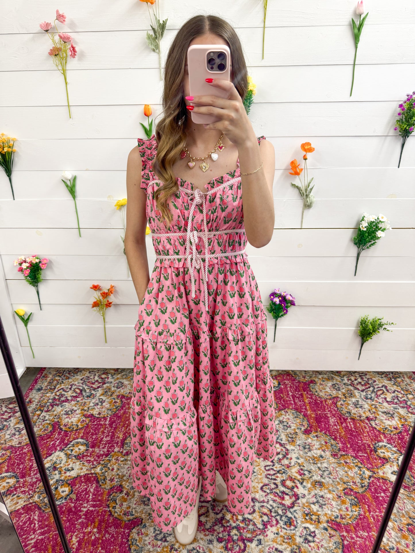 Spring Garden Midi Dress
