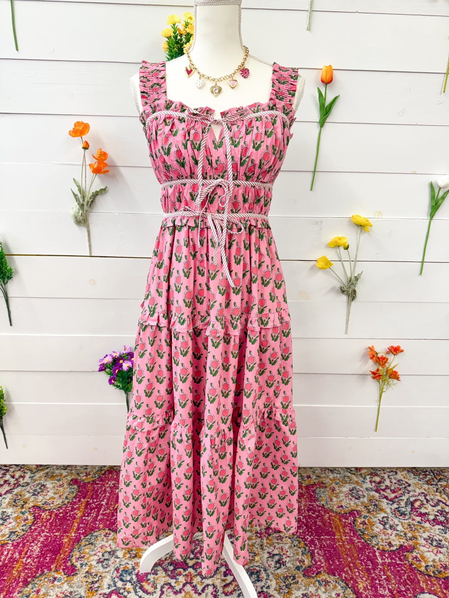 Spring Garden Midi Dress