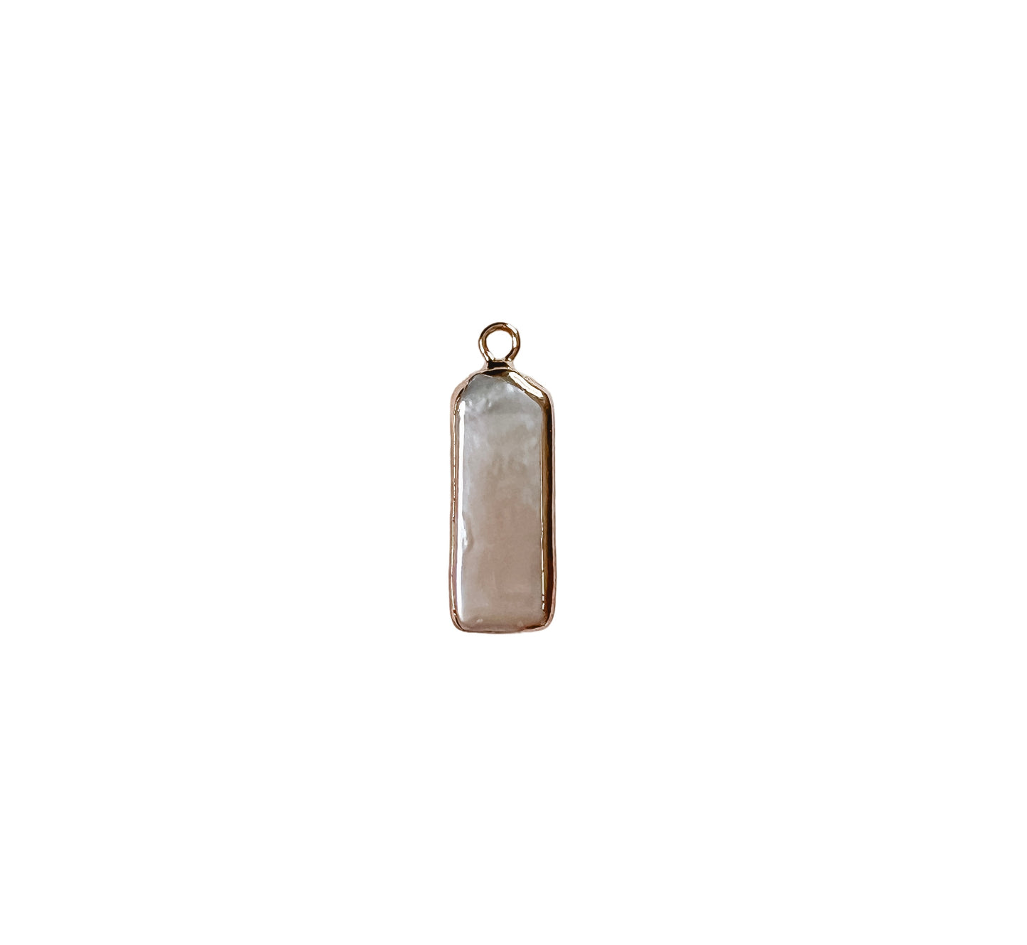 Rectangle Pearl Charm