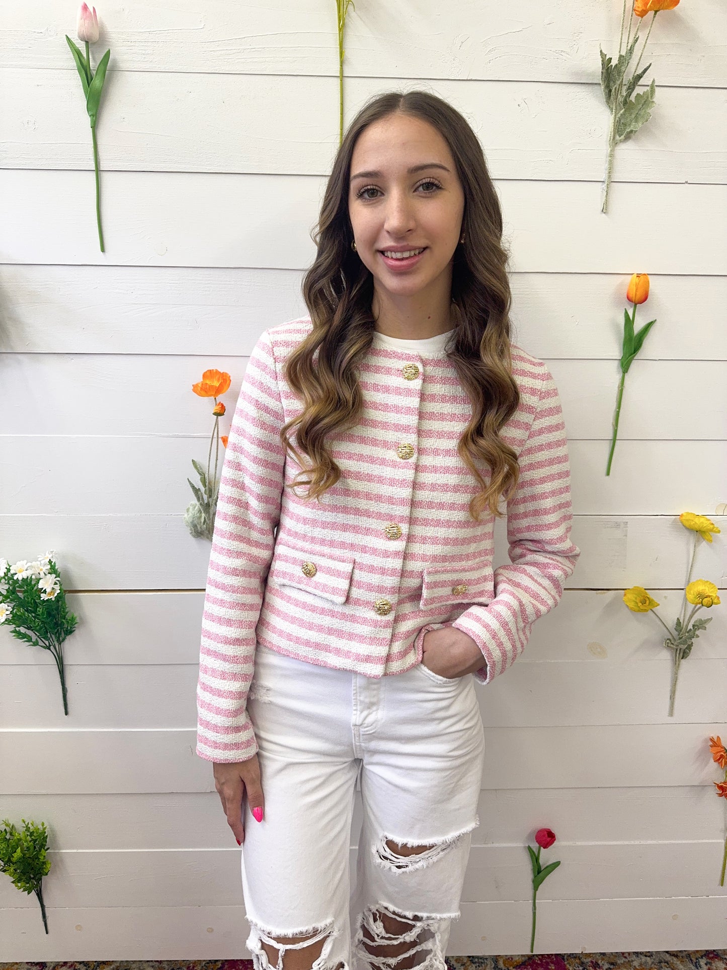 Blush Boulevard Tweed Jacket