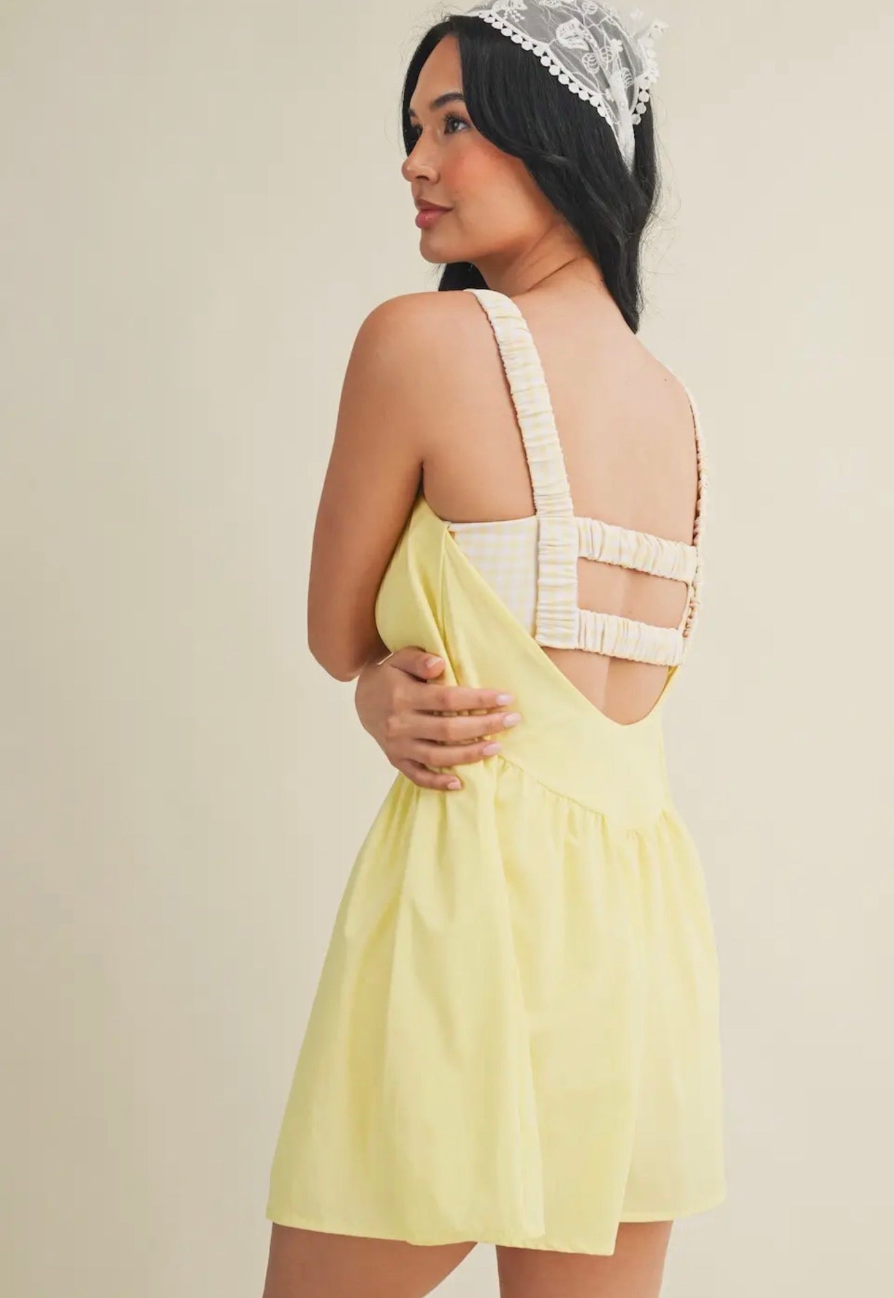 Off Duty Romper Dress - Yellow