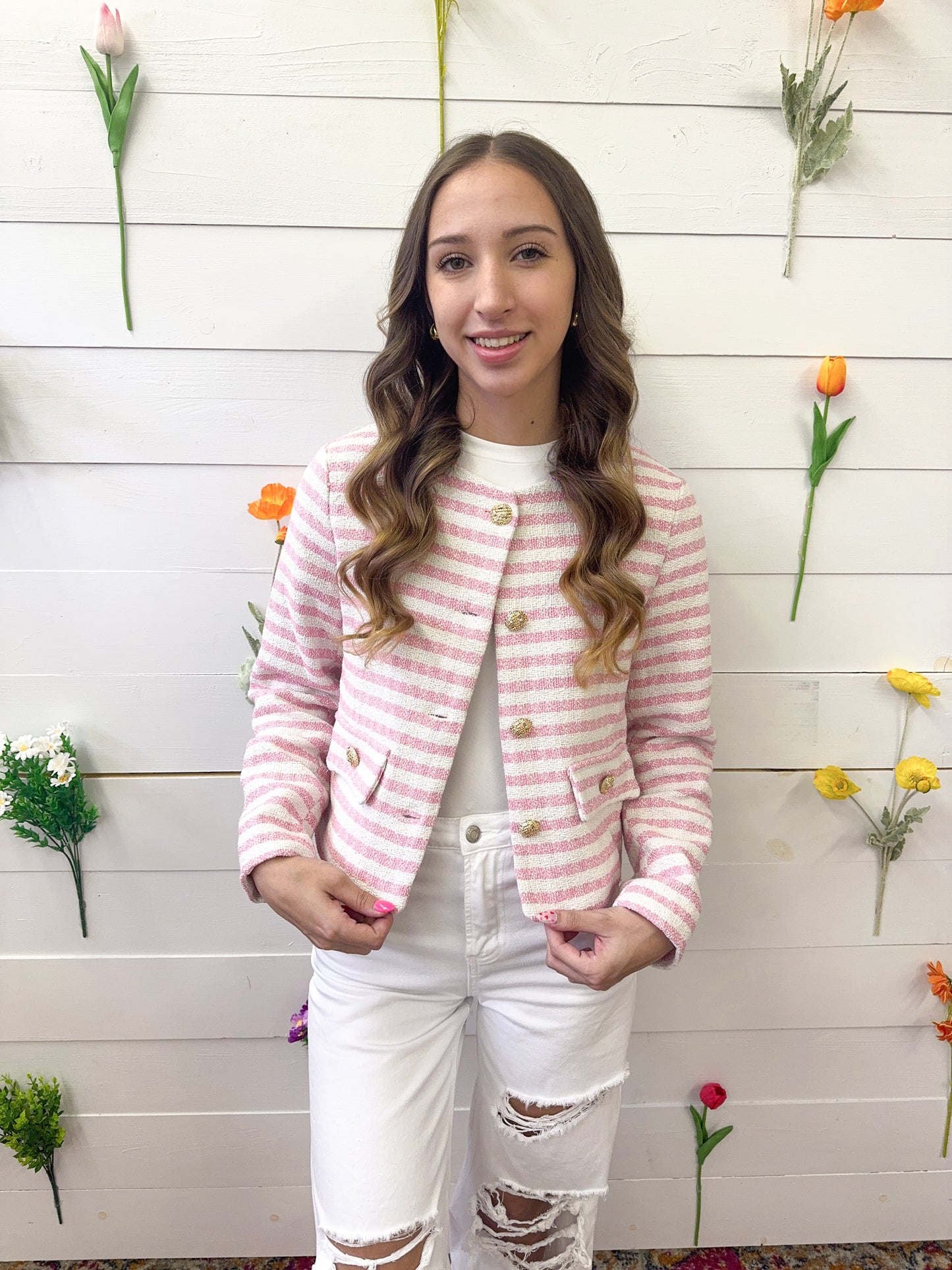 Blush Boulevard Tweed Jacket