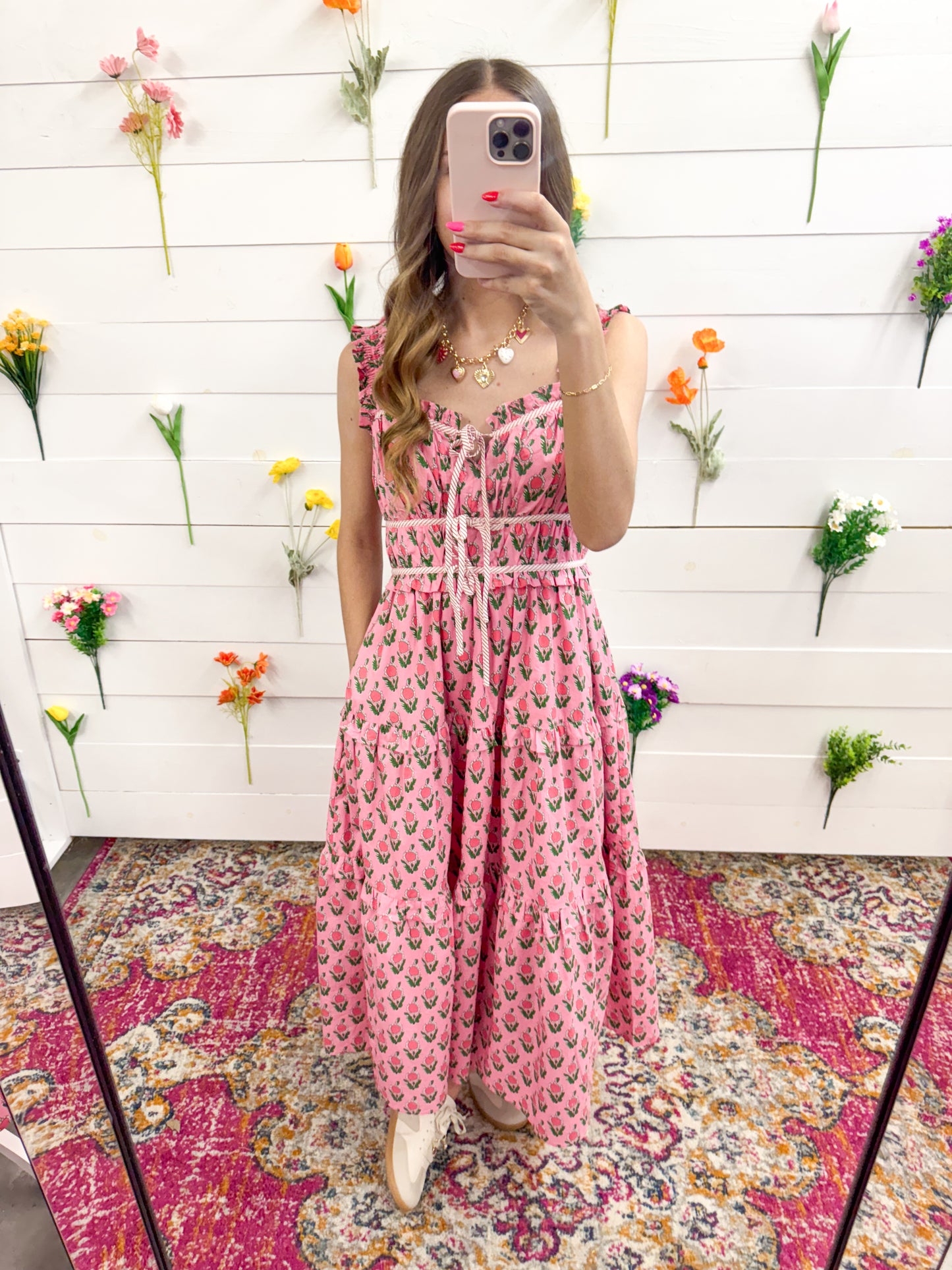 Spring Garden Midi Dress