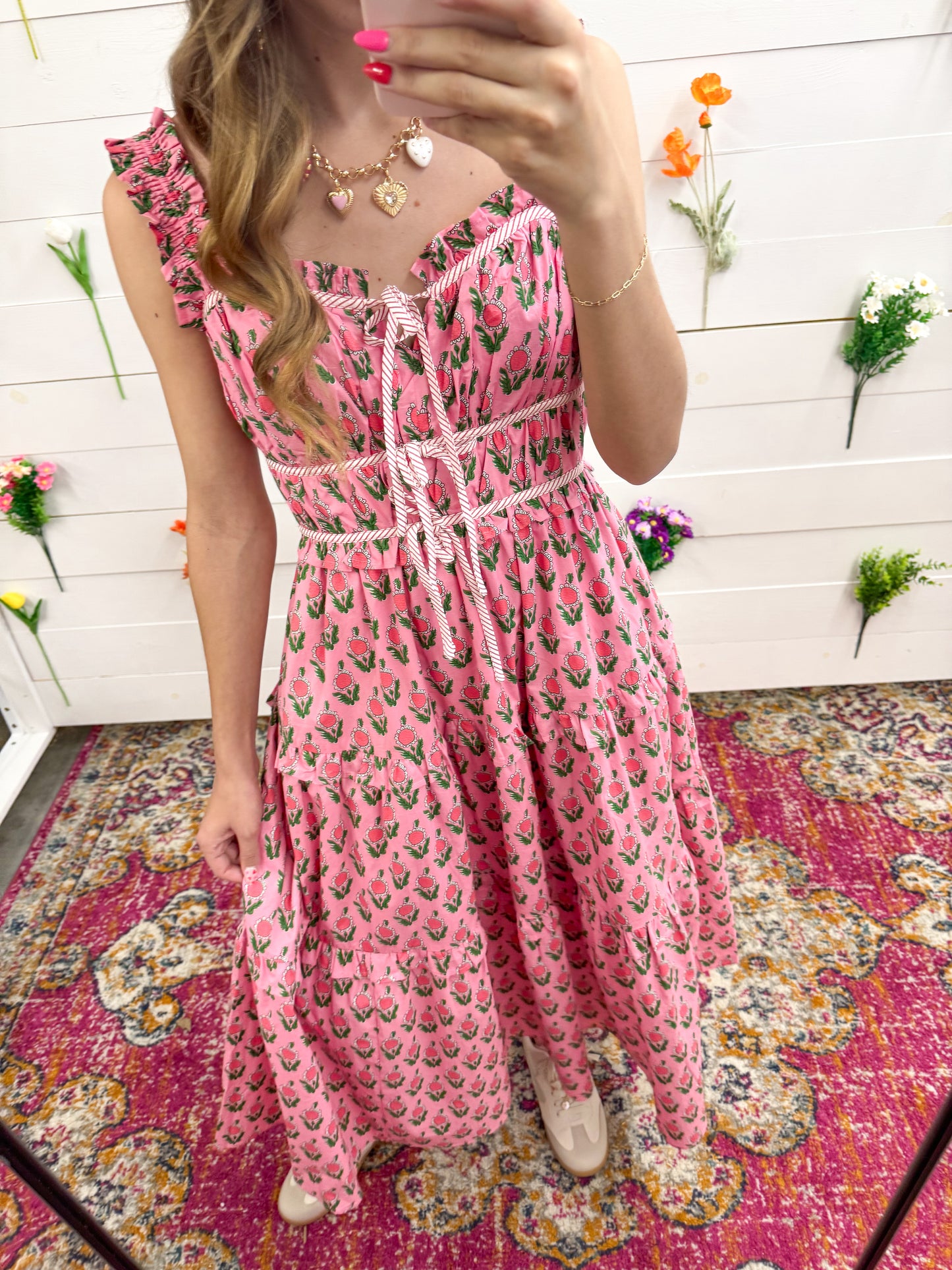 Spring Garden Midi Dress
