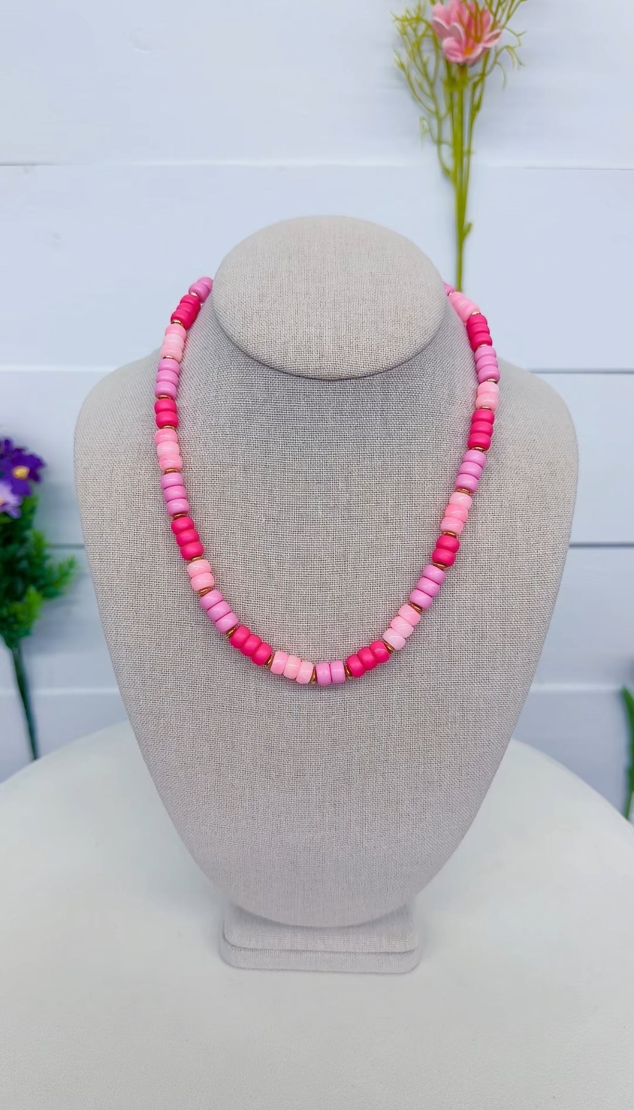 Pink Beaded Necklace