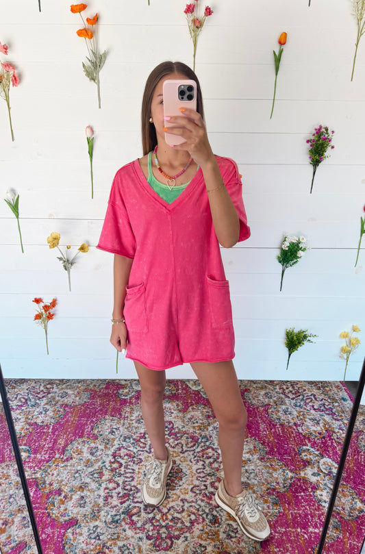Easy Breezy Romper - Pink