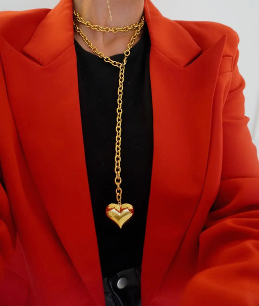 Wrap Around Heart Necklace - GOLD