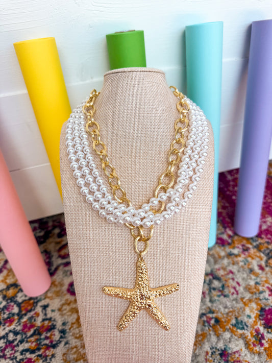 Starfish Social Necklace