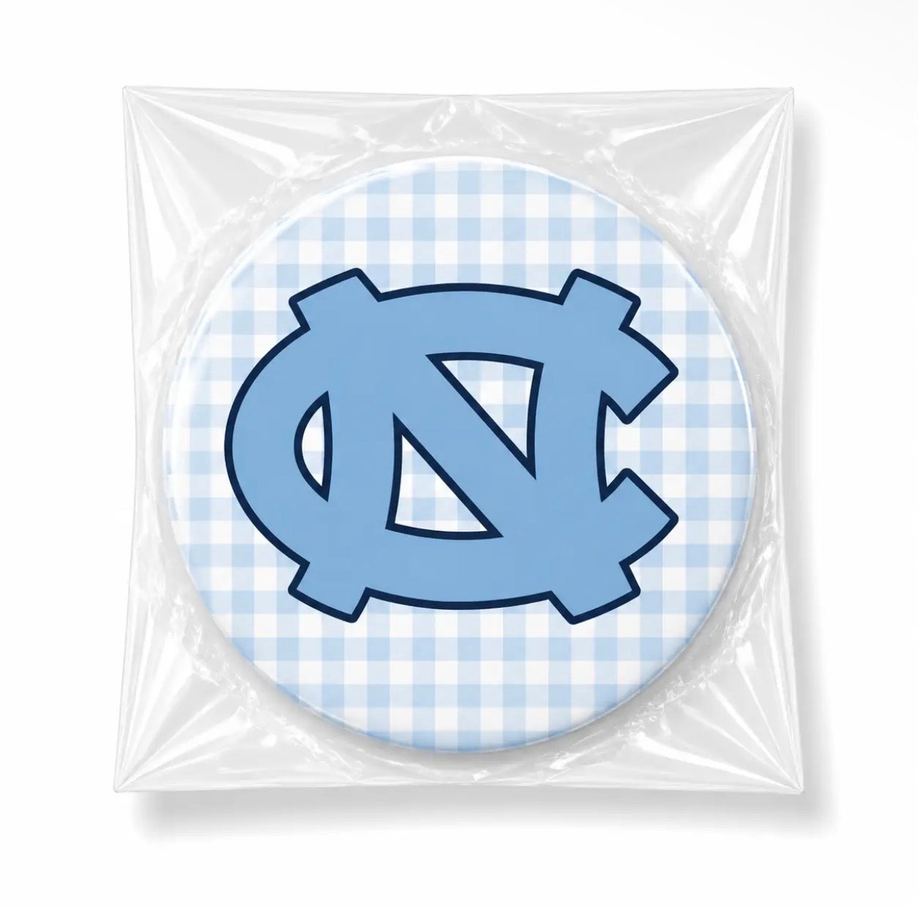 UNC Gingham Button