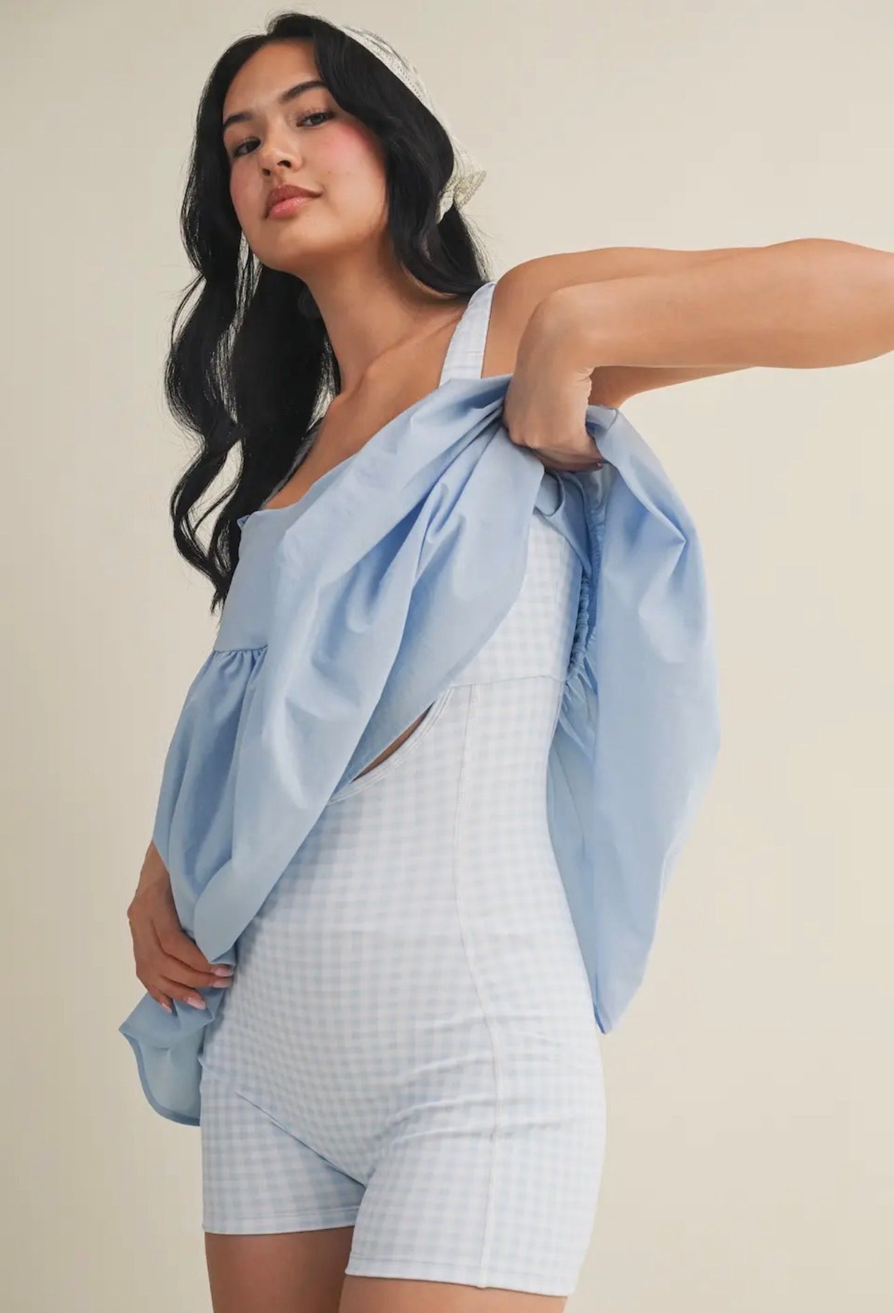 Off Duty Romper Dress - Blue