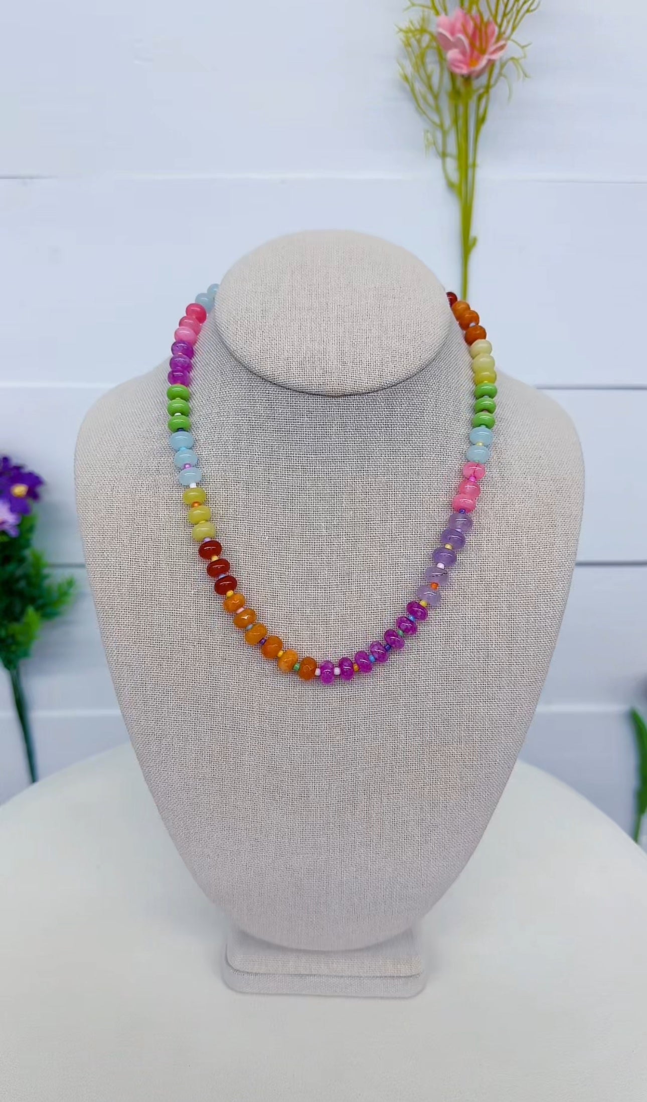 Rainbow Stone Necklace