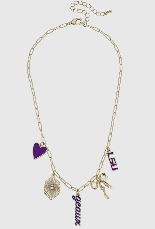 LSU Charm Necklace