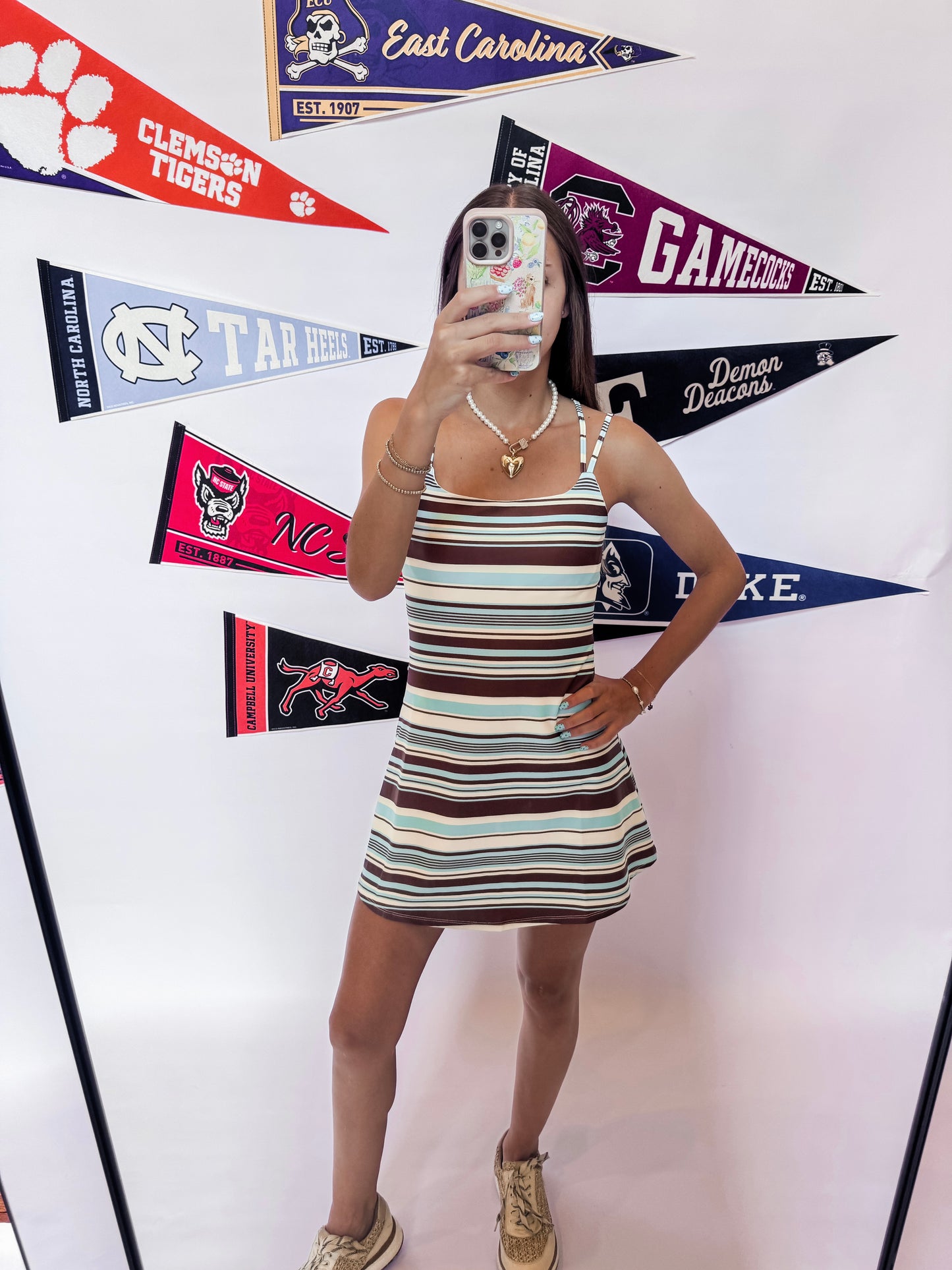 In Line Athletic Dress - Blue