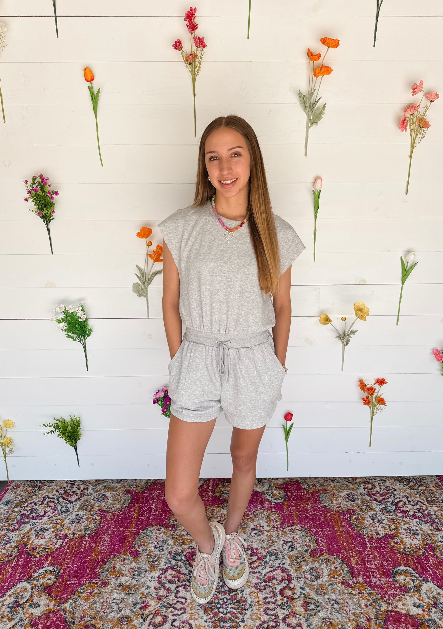 All Day Chill Romper - Gray