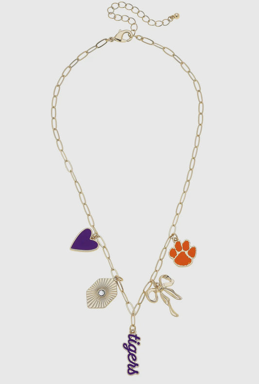 Clemson Tigers Charm Necklace
