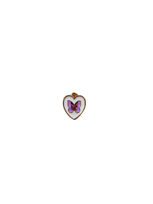 Butterfly Heart Charm