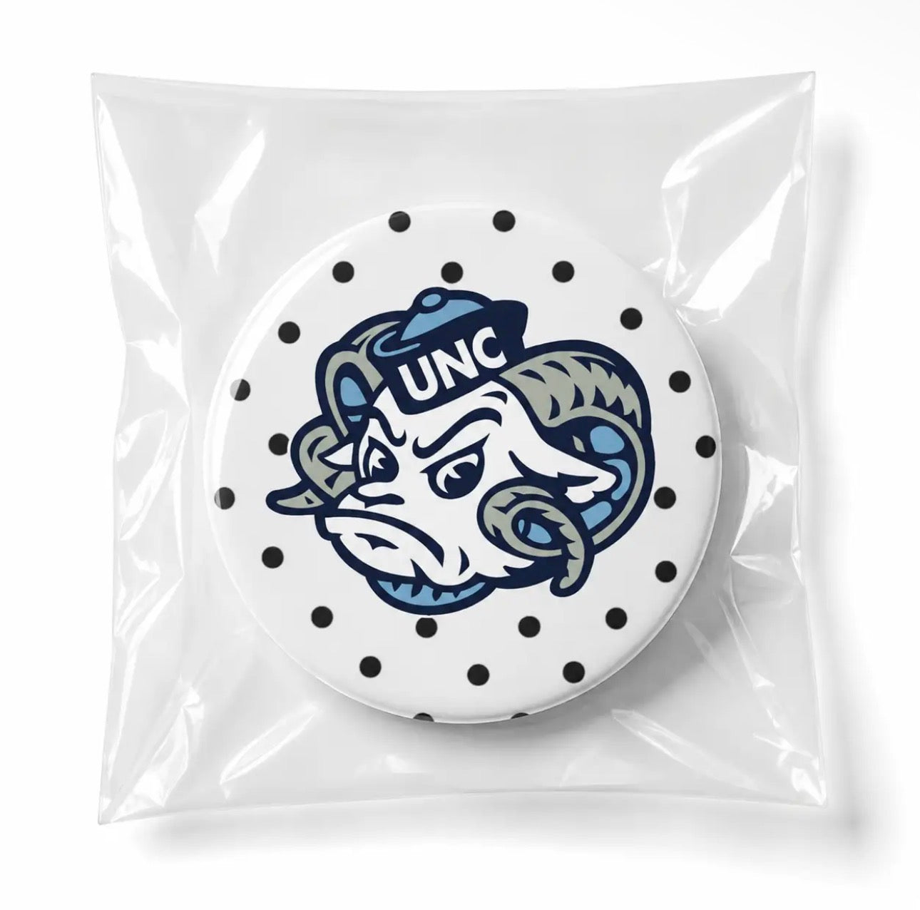 UNC Polka Dot Button