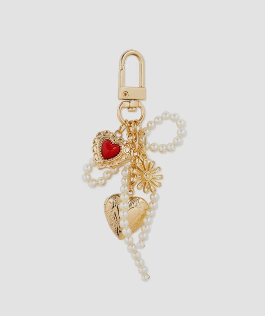 Vintage Heart Bag Charm