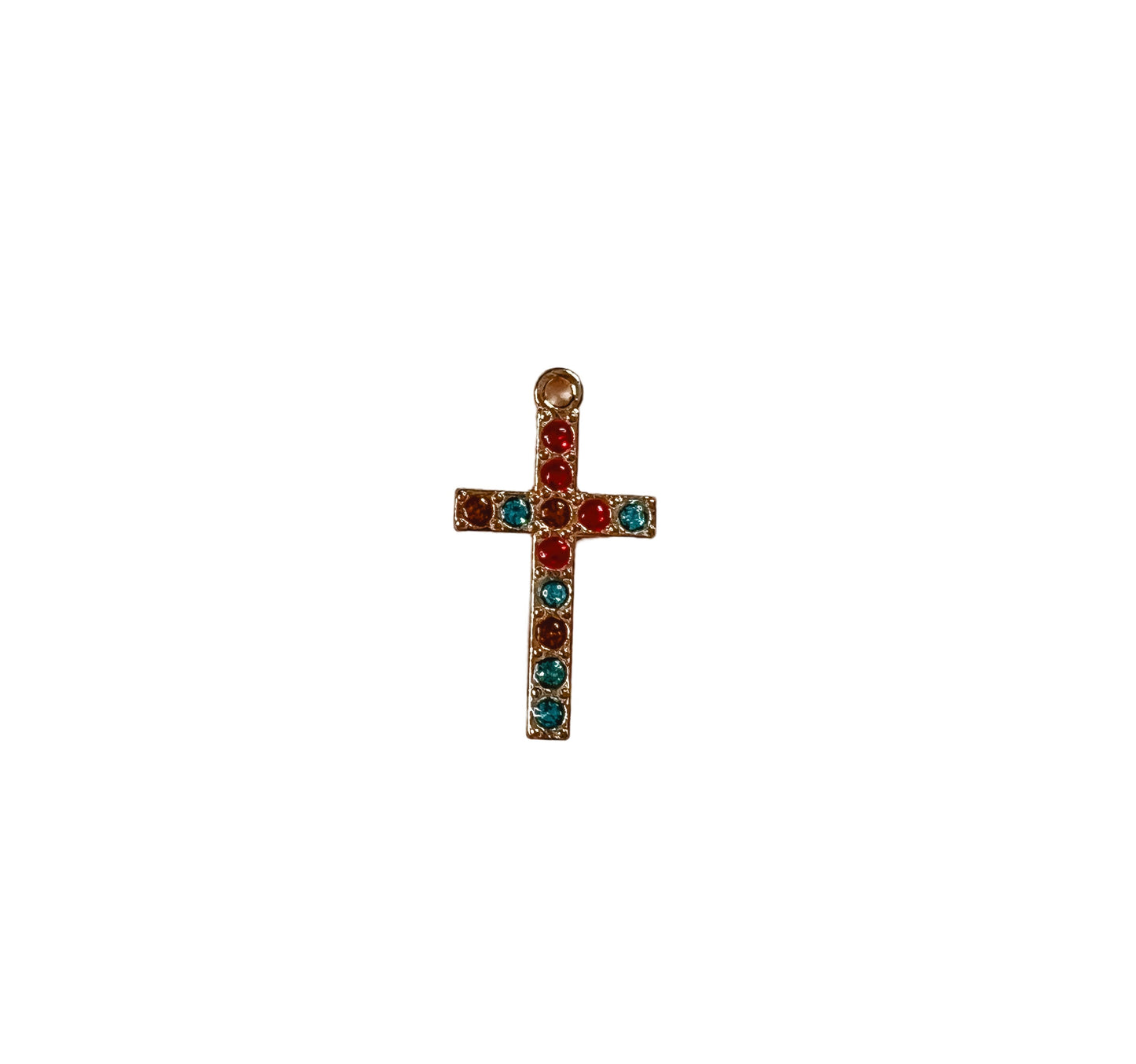 Colorful Cross Charm