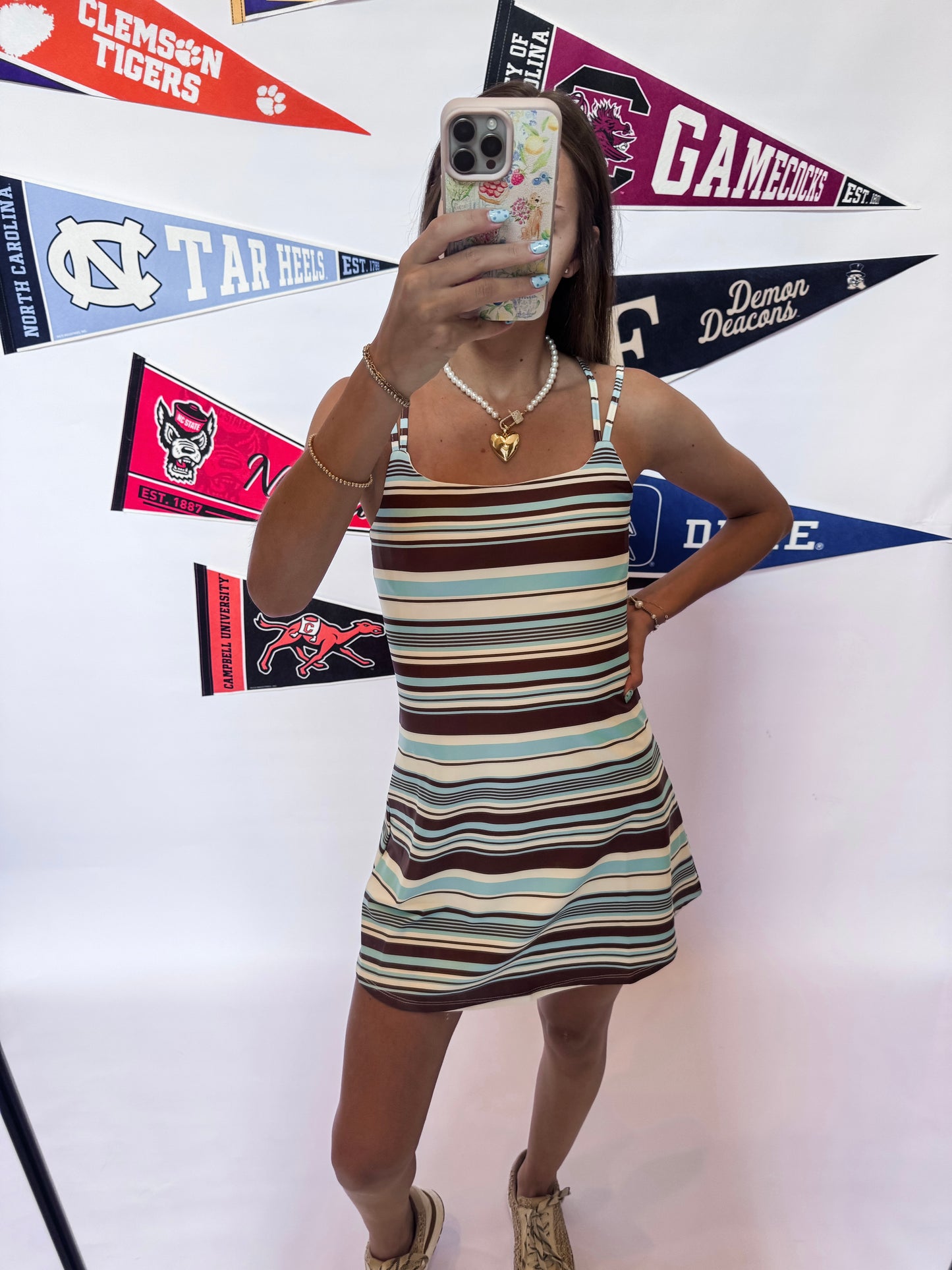 In Line Athletic Dress - Blue