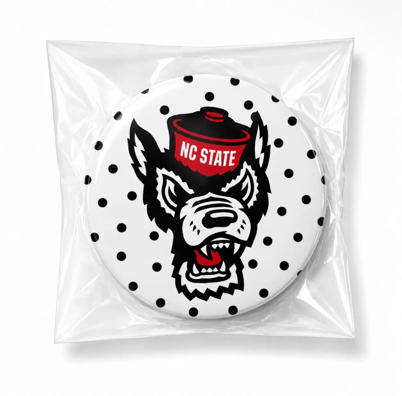 NC State Polka Dot Button