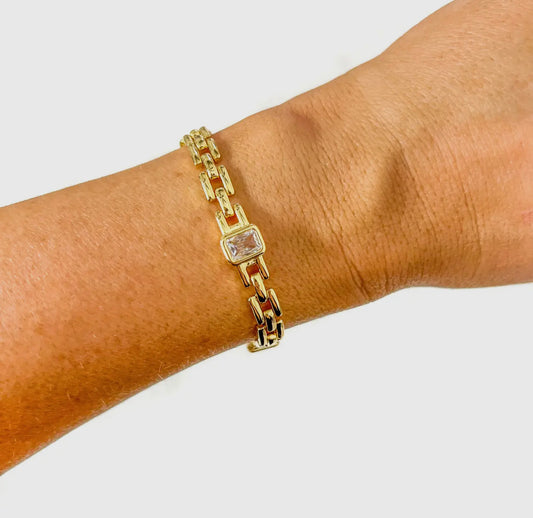 Baguette Watch Link Bracelet