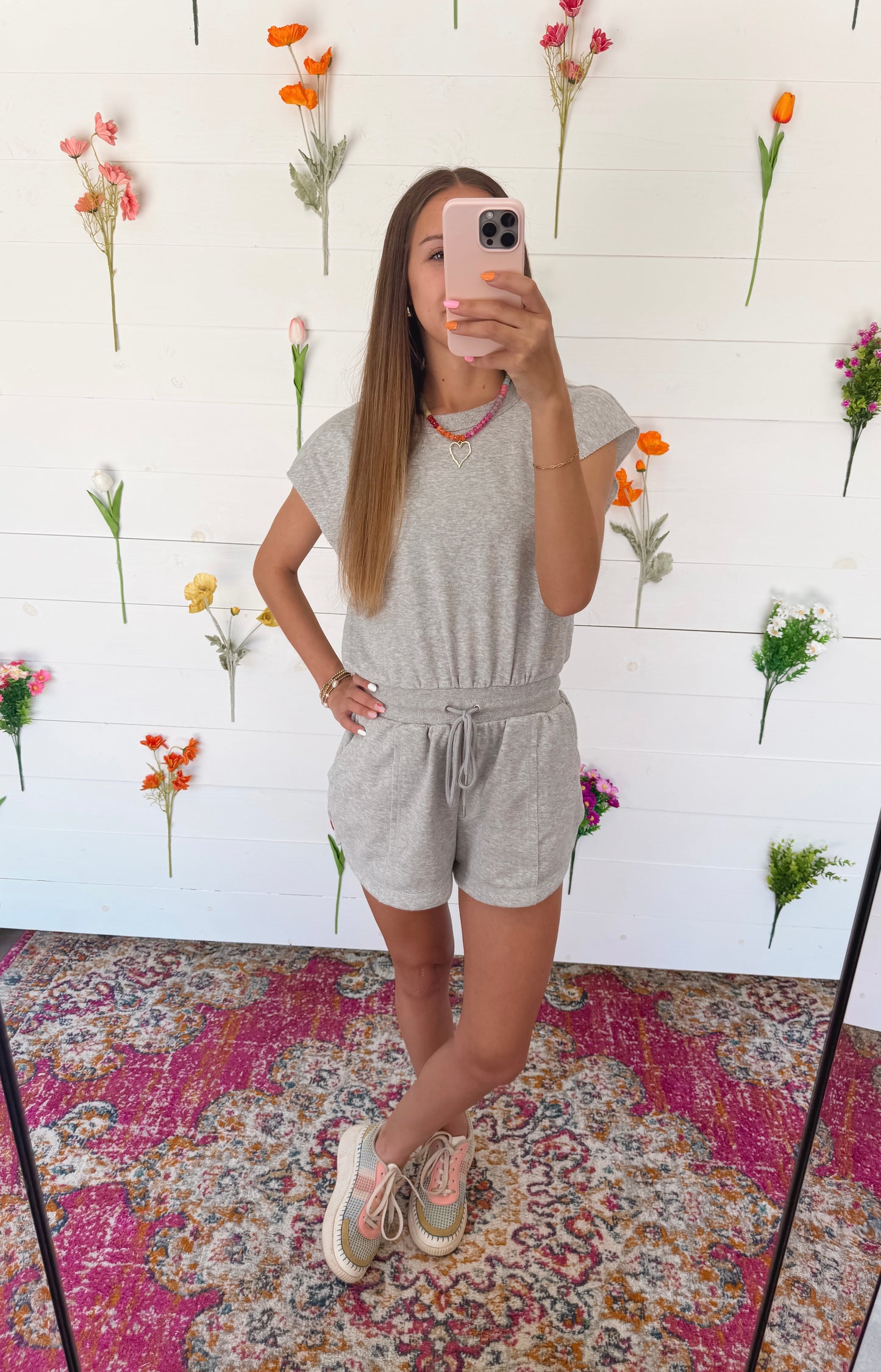 All Day Chill Romper - Gray