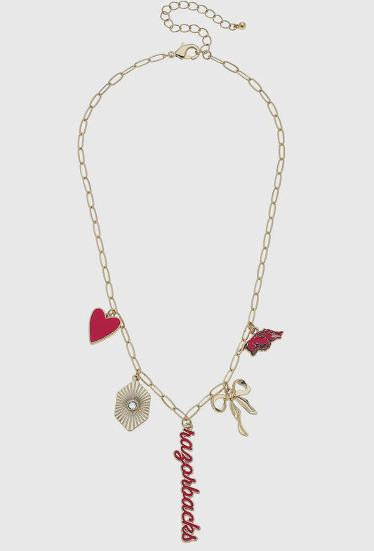Arkansas Razorbacks Charm Necklace
