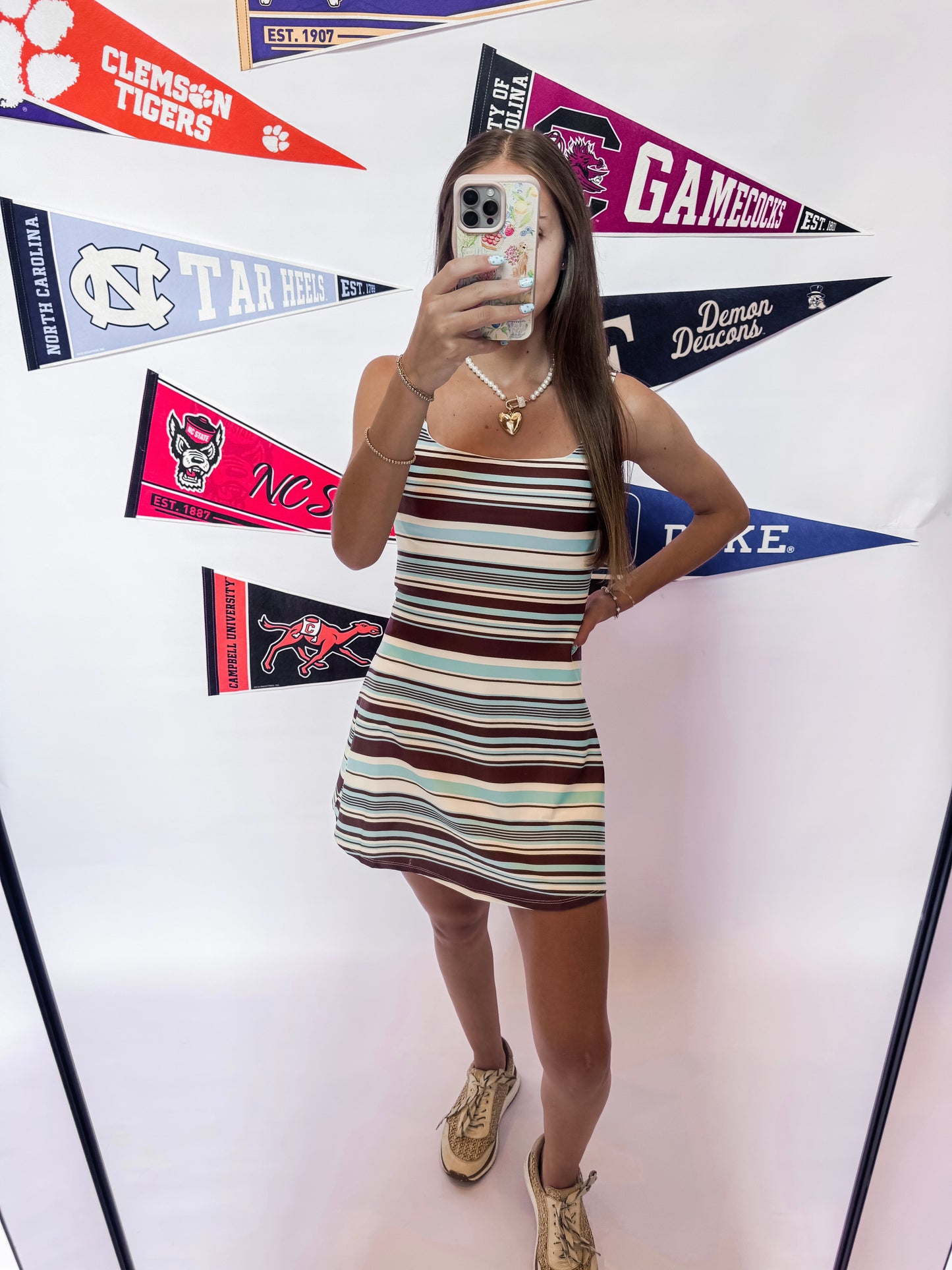 In Line Athletic Dress - Blue