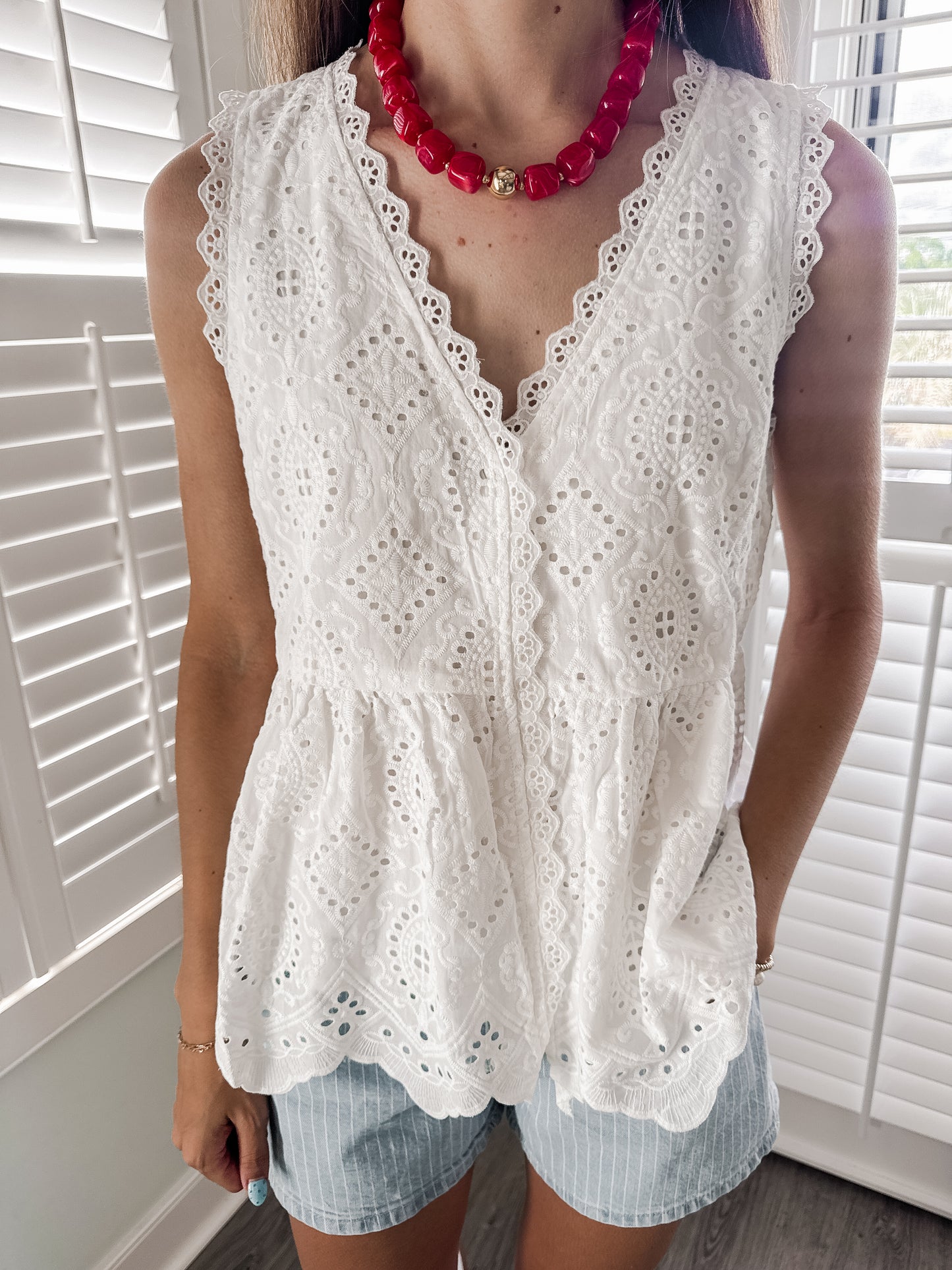 Simply Sweet Eyelet Top